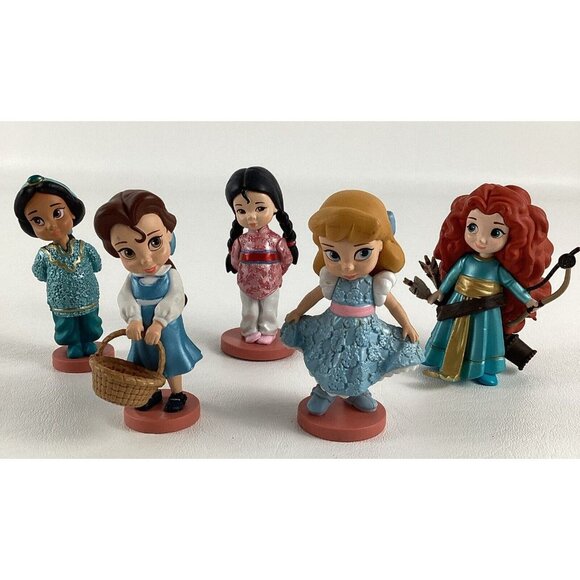 Disney Other - Disney Animator Collection Young Princess Merida Jasmine Belle 3" Figure Topper